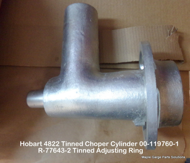 Hobart 4822 Tinned Meat Grinder Attachment D-119760-1 Meat Receiving Pan &  Stomper Tinned #22 Cylinder-Ring-Auger Two Hi Quality Stainless Knives. Hi  Quality 3/8 First Grind & 3/16 Second Grind Stainless Steel Grinder  Plates.