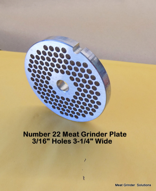 Hobart 4822 Tinned Meat Grinder Attachment D-119760-1 Meat Receiving Pan &  Stomper Tinned #22 Cylinder-Ring-Auger Two Hi Quality Stainless Knives. Hi  Quality 3/8 First Grind & 3/16 Second Grind Stainless Steel Grinder  Plates.